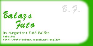 balazs futo business card